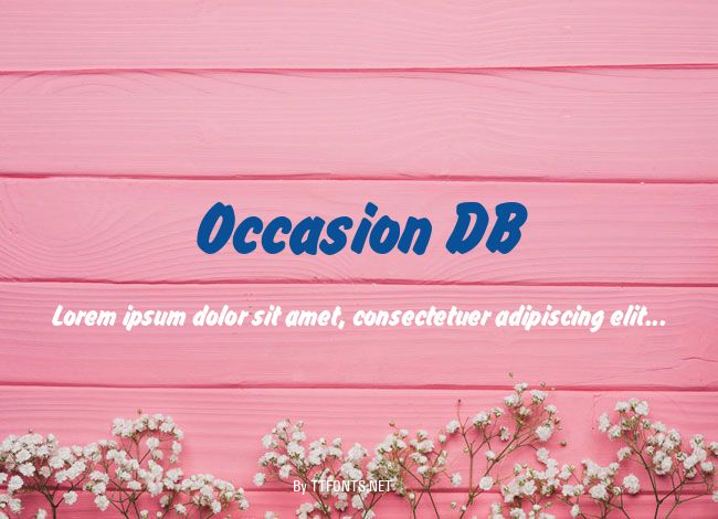 Occasion DB example